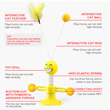 Pet Toy Tumbler Feather Cat Teaser Ball Badminton Spring Ball Cat Turntable Pinwheel Cat Toys Interactive Pet Products