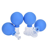 New Flat Vacuum Cupping Cups Acupuncture Therapy Anti-Cellulite Body Massager Rubber Chinese Meridian Head Glass Suction Cans
