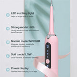 Household Electric Dental Calculus Remover Plaque Remover Tool Kit with Replacement Heads Mouth Mirror Personal Care