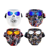 Skull Motorcycle Face Mask Goggles Outdoor Ski Glasses Halloween Mask Motorcycle Cycling Shooting Hunting Mask Sunglasses Snow