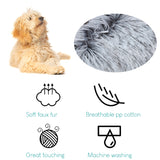 Calming Dog Bed Cat House Donut Pet Bed Fluffy Plush Self Warming Round Cushion Anti Anxiety Kennel Mats for Small Large Dogs