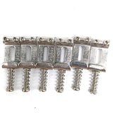 2 Set Pull String Code Electric Guitar Saddle for Stratocaster Telecaster Electric Guitar Accessories, Silver &amp; Black