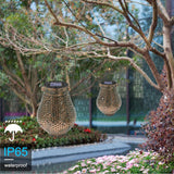 Hanging Solar Lantern Iron Lamp Ornament Solar Light Hang Lights Projection Lamp Solar Garden Light Tree Yard Decoration