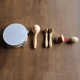 Hand Percussion Set Shaker Bell Sand Maraca Eggs Hammer Shaker Sound Guiro Rhythm Stick Educational Toys Log Musical Instrument