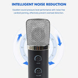 USB Cardioid Microphone, Plug & Play Condenser Recording Microphone for PC Laptop, YouTube Studio Video Podcast, Etc.