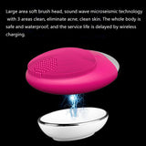 Electric Facial Brush Cleaner Silicone Waterproof bamboo charcoal Facial Cleansing Device Anion Imported Facial Spa Massager