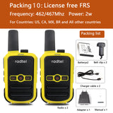 Mini Walkie Talkie Radtel RT12 Portable Two Way Radio PMR FRS Radio Comunicador Long range Kids Walkie-Talkie for Hotel Business