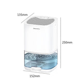 1000ML Portable Dehumidifier Moisture Absorbers Air Dryer Quiet Air Dehumidifier with Colorful LED Night Light for Home Office