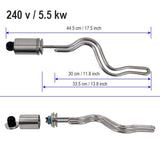 G2.0 1.5"TC(50.5mmOD) 240V 5500 Watt Ripple Heating Element (33.5cm) Stainless Steel 304 ULWD DIY Homebrew Electric Brewery