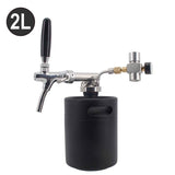 Complete 2L/64OZ Mini Keg Tapping System EU Control Faucet Camping Picnic Party Portable Taproom Mini Keg Dispenser Kegerator