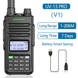 New Baofeng UV-13 PRO Walkie Talkie Long Range Transreceiver Dual Band With Type-C Charger Upgrade UV-10R Ham Two Way Radio