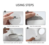 Mini Make Up Mirror WIth Light Sprayer Skin Moisturizing Spray LED Face Cosmetic Mirror Nano Mist Pocket Humidifier Girls Mirror