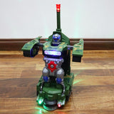Children Toy Deformation Tank Robots LED Light Music Tank Car Electric Combat Flashing Vehicles Kid Boy Gift Toy Universal Wheel