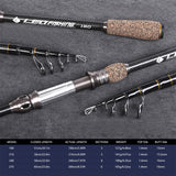 LEO Flame Sea Rod Fishing Rod Lure Rod 1.8-2.7M Carbon Anti-slip Telescopic Fishing Rod Portable Telescopic Folding Fishing Rod