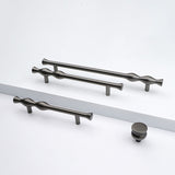 Modern Gold Grey Zinc Alloy Wardrob Dresser Pulls Wine Cabinet Knobs and Handles for Furniture Hardware Accessories