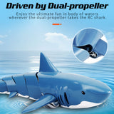 Hot 2.4G RC Shark Fish Boat Robot Radio Simulation Waterproof Model Joint Flexible Charging Shark Animal Toys For Adult Children