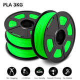 PLA 3D Filament Refills 3D Printer Plastic 1.75MM 3 Rolls / Set Filament Bendable Non-toxic Fastship Printer Handles DIY Gift