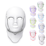 7 Colors LED Mask Light Therapy Facial Mask with Neck Skin Rejuvenation Anti-aging Beauty Therapy Skin Care Whitening Instrument