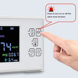 KF-909 LCD Display Air Quality Detector Time Date Display Multifunctional Indoor Air Quality Monitor Carbon Dioxide CO2 Monoxide