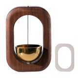 Coffee Shop Magnetic Doorbell Solid Wood Home Decor Easy Install Wind Chime Gift Pure Copper Refrigerator Magnet Garden