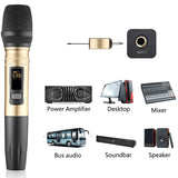2Pcs/Set Ux2 Uhf Wireless Microphone System Handheld Led Mic Uhf Speaker With Portable Usb Receiver For Ktv Dj Speech Amplifier