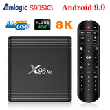 X96 Air Android 9.0 Smart TV Box 16g/32g/64g ROM Amlogic S905X3 Quad Core Media Player Android Tv USB 3.0 Set top Box Support 8k
