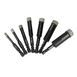 7Pcs Brazed Diamond Dry Drill Bits Hole Saw Cutter For Granite Marble Ceramic Tile Glass 5/6/8/10/12/14/16Mm