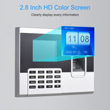 Fingerprint Password Attendance Machine Access Control Time Clock Recorder Employee Checking-in Recorder U Disk Download Data