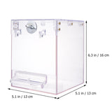 1pc Bird Parrot Birdcage Hanging Transparent Bird Cage Shower Box Bathing Box Bathing Tub for Pets Parrots Birds