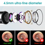 4.5mm WiFi Ear Pick HD Endoscope Luminous Ear Wax Removal Tool Personal Health Care Oral Nose Inspection Camera Visual Otoscope