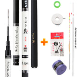 Carbon Fiber Hand Fishing Pole Telescopic Fishing Rod Super Light Hard 3.6M/3.9M/4.5M/5.4M/6.3M/7.2M/8M/9M/10M Stream Rod