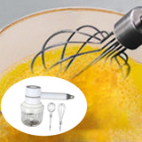 Egg Whisk Handle Wireless Garlic Blender 3 Speeds Lightweight High Power Foamer Jam Blender Puree Milk Frother Food Blender