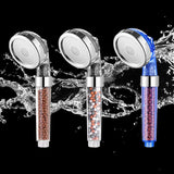 3 Mode Bath Shower Adjustable Jetting Shower Head High Pressure Saving Water Anion Filter Shower SPA Nozzle Bathroom Accessories