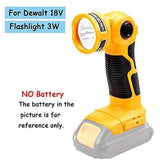 For Dewalt Battery Pack 3W 14.4-20V Flashlight Handheld LED Work Light Lithium Batteries Spotlight USB Outdoor Lamp