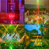 Aurora Pattern Laser Disco Light LED Dream Laser Lights Red Green Laser With RGB Led Strobe Lamp Wedding Birthday Party Light