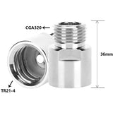 CO2 Adapter Converter, CO2 Cylinder Adapter Female Thread TR21-4 to Male Thread CGA320 for Soda Stream/Soda-Club