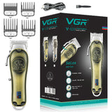 VGR professional full metal hair clipper electric hair trimmer for men rechargeable barber cord/cordless adjustable haircut