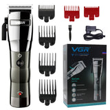 VGR Rechargeable professional men hair clipper electric hair trimmer Li-ion battery hair cutting machine for aldult children
