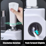 Hanging Toothbrush Holder Automatic Toothpaste Squeezer Dispenser Makeup Storage Rack Bathroom Accessories