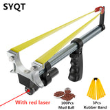 Straight Rod High Precision Telescope High Power Red Laser Flat Rubber Band Stainless Steel Outdoor Hunting Slingshot