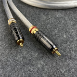 Hi-end HIFI Audio Line 5N OCC Crystal Silver RCA To XLR Male &amp; Female Cable Carbon Fiber Plug