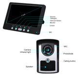 7 inch Monitor HD Camera Video Door Phone Doorbell Intercom System IR Night Vision Wired Doorbell Camera