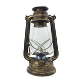 1pcs Retro  Iron Kerosene Lamp Portable Hanging Lantern Outdoor Camping Light Retro Oil Lamp (Bronze)
