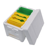 Bee Hive Mini Mating Box Removable Feeder Mating Beehive with Plastic Frames Beekeeping Pollination Box Nuc Beehive