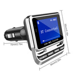 Car FM Transmitter Bluetooth Car MP3 Large Screen Display Support TF Card U Disk USB Port Charging Auto Radio