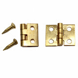 50Pcs Copper Super Mini Folding Hinge Wooden Jewelry Box Hinge Fittings Dollhouse Wood Door Butt Hinge Hardware Nail