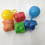 Portable Raincoat Ball Women Men Outdoor Rainwear Waterproof Disposable Camping Hooded Ponchos Plastic Keyring Ball Rain Cover