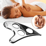 Body Guasha Board Scrapper Massage Plate Health Relaxation Scraping Pain Relief Massager Steel Plate Release Care Y5H1