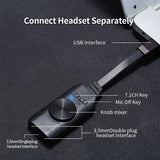 GS3 Virtual 7.1 Channel Sound Card Converter Adapter External USB 3.5mm Headset Stereo for PC Desktop Notebook
