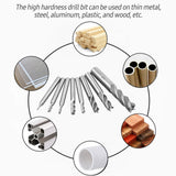 8pcs Solid Milling End Cutter Drill 1/16''-1/2'' 4 Flute High Speed Steel End Mill HSS Slot Tool HSS CNC Straight Shank Drill